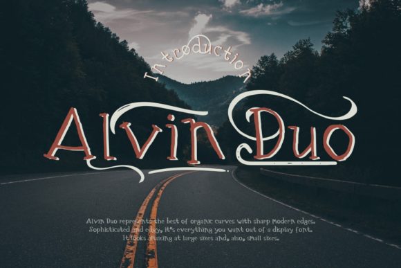 Alvin Duo: A Cute Display Font for Crafters and Product Designers