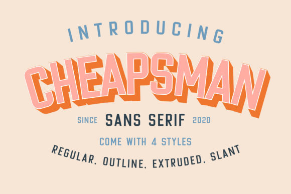 Cheapsman: A Bold Display Font for Modern Web Design Projects