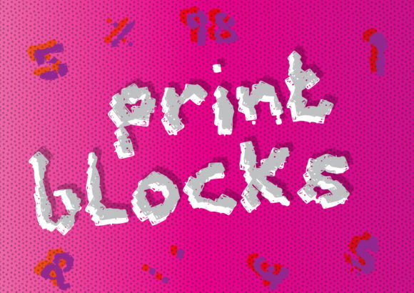 Print Blocks: A Quirky Display Font for Crafters and Makers
